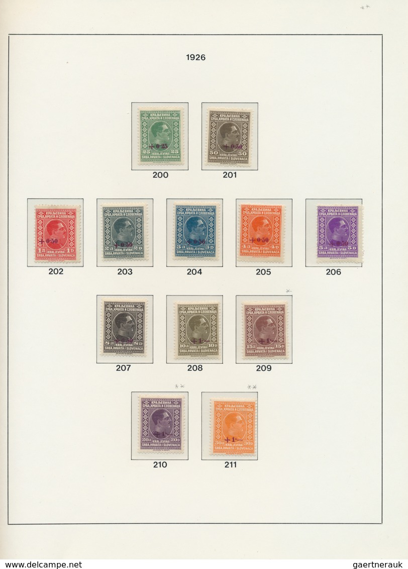 27077 Jugoslawien: 1921/1941, Extraordinary Mint Collection, Mainly Unmounted Mint, Which Is COMPLETE Acco - Lettres & Documents