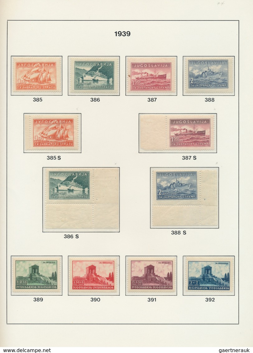 27077 Jugoslawien: 1921/1941, Extraordinary Mint Collection, Mainly Unmounted Mint, Which Is COMPLETE Acco - Lettres & Documents