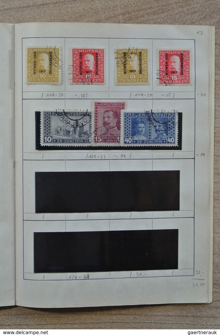 27080 Jugoslawien: till ca. 1925. Nice MNH, mint hinged and used stock Yugoslavian States in 5 stockbooks.