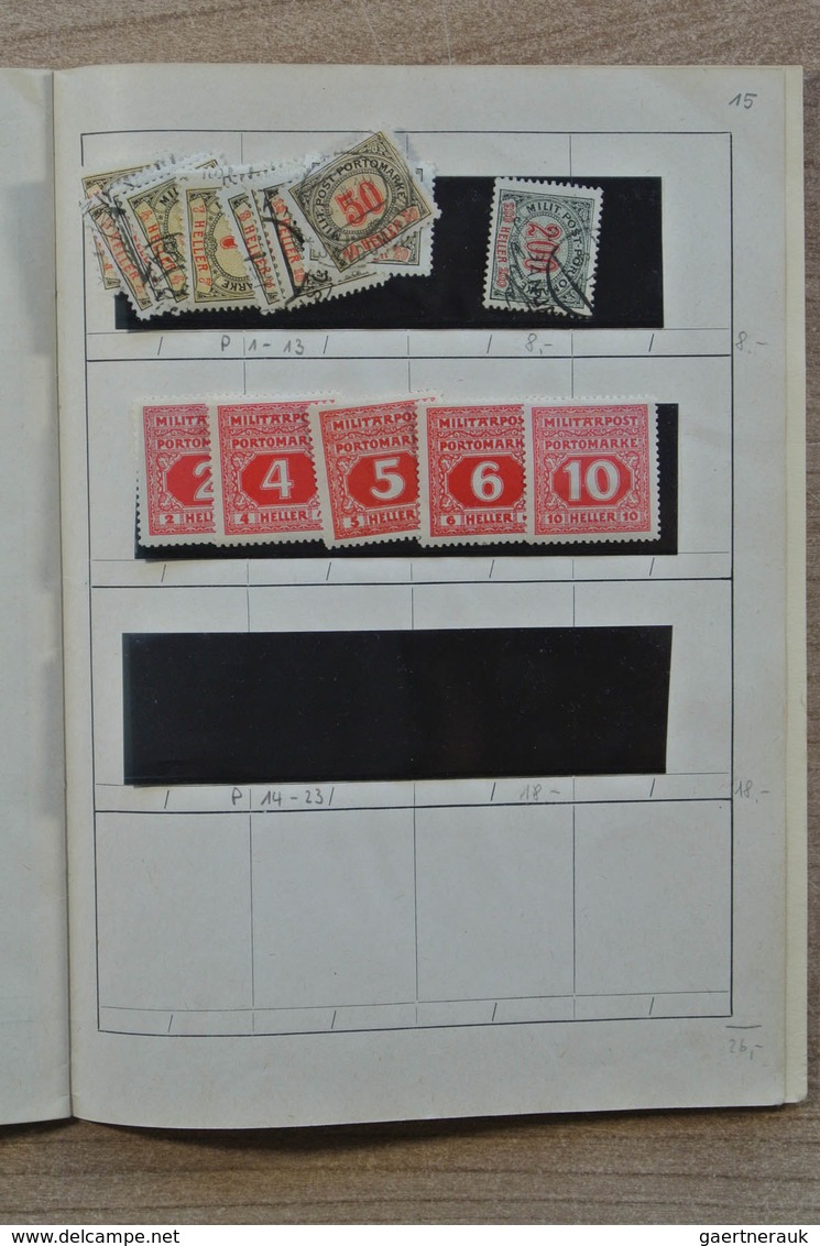 27080 Jugoslawien: till ca. 1925. Nice MNH, mint hinged and used stock Yugoslavian States in 5 stockbooks.