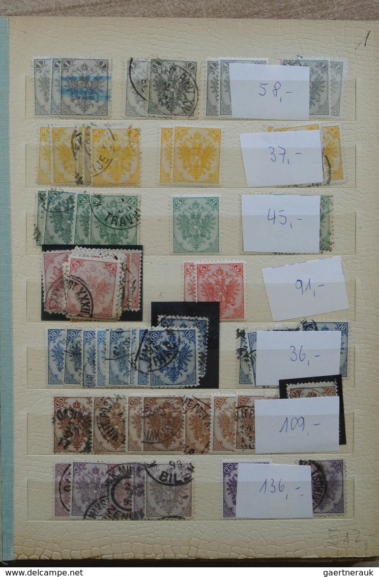 27080 Jugoslawien: till ca. 1925. Nice MNH, mint hinged and used stock Yugoslavian States in 5 stockbooks.