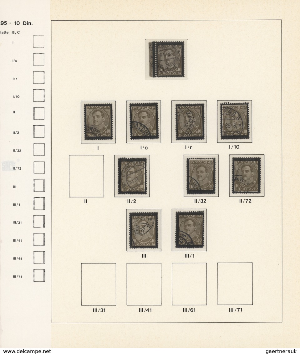 27083 Jugoslawien: 1934, Mourning Issue, Specialised Collection Of More Than 180 Stamps 25pa. To 30din., A - Lettres & Documents