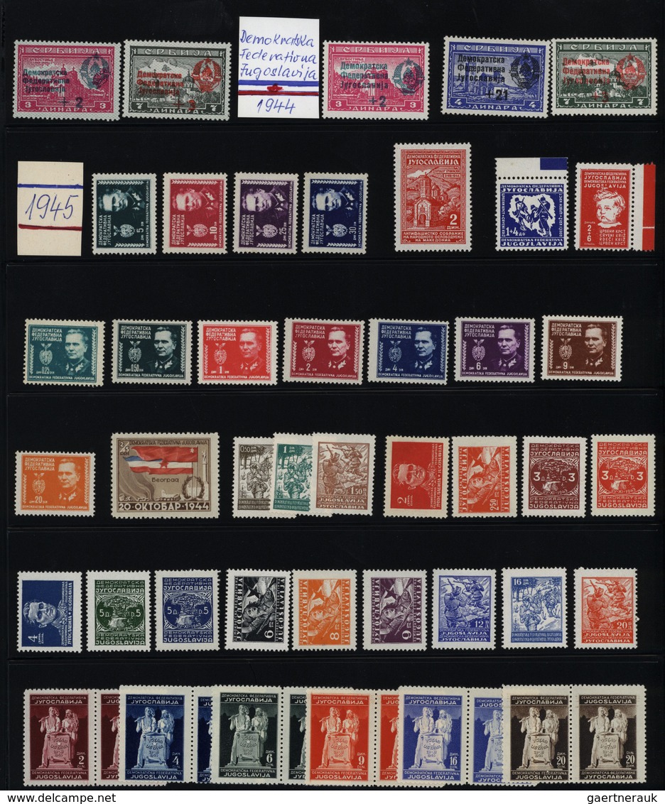 27086 Jugoslawien: 1944/1979, U/m Collection In Two Albums, Appears To Be More Or Less Complete (e.g. Impe - Lettres & Documents