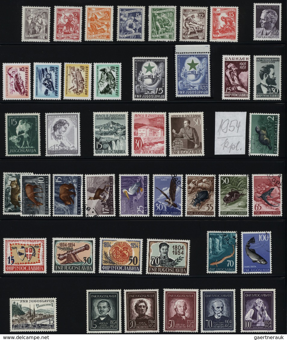 27086 Jugoslawien: 1944/1979, U/m Collection In Two Albums, Appears To Be More Or Less Complete (e.g. Impe - Lettres & Documents