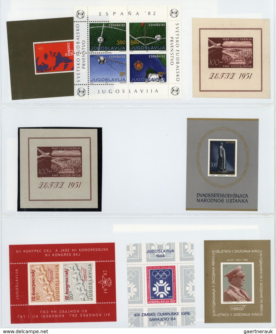 27086 Jugoslawien: 1944/1979, U/m Collection In Two Albums, Appears To Be More Or Less Complete (e.g. Impe - Lettres & Documents