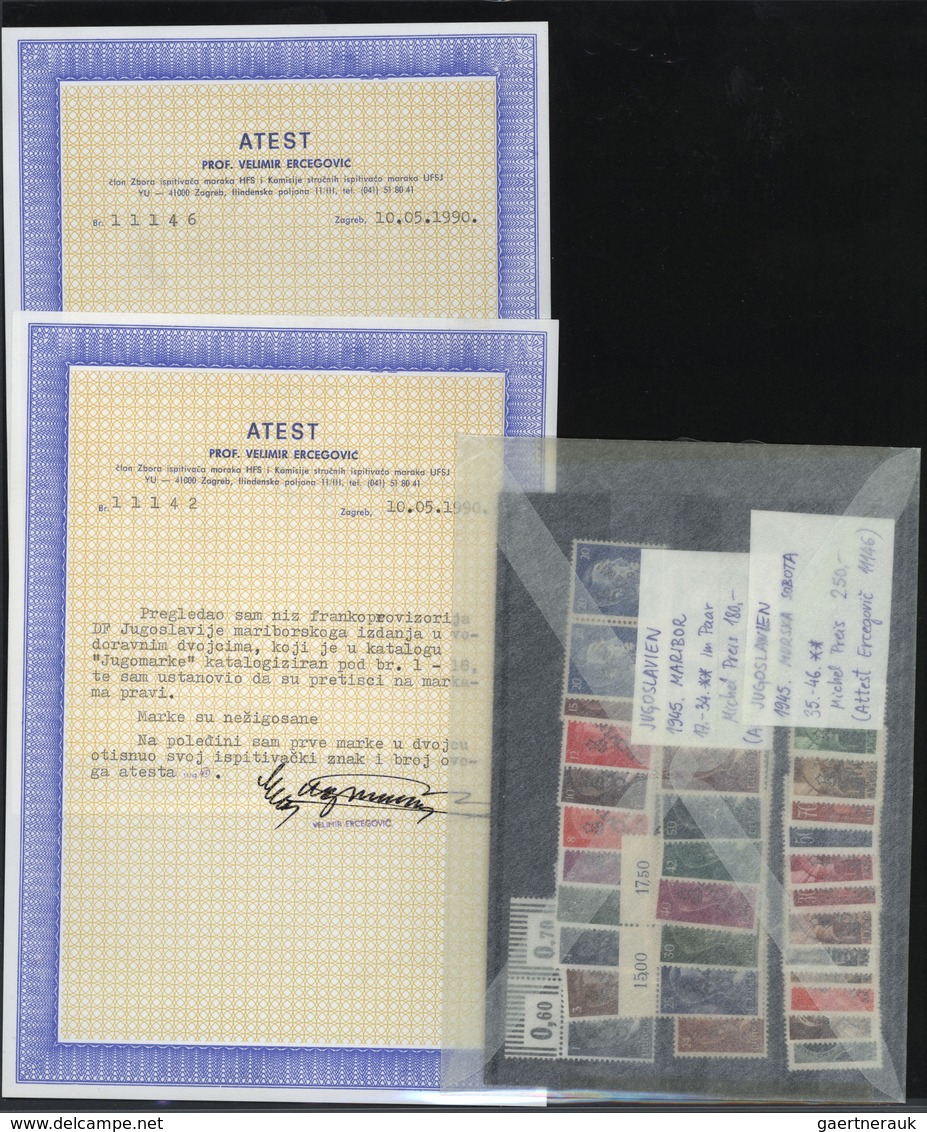 27086 Jugoslawien: 1944/1979, u/m collection in two albums, appears to be more or less complete (e.g. impe