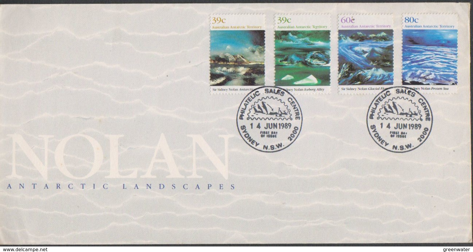 AAT 1989 Nolan Paintings 4v FDC  (F7105) - FDC