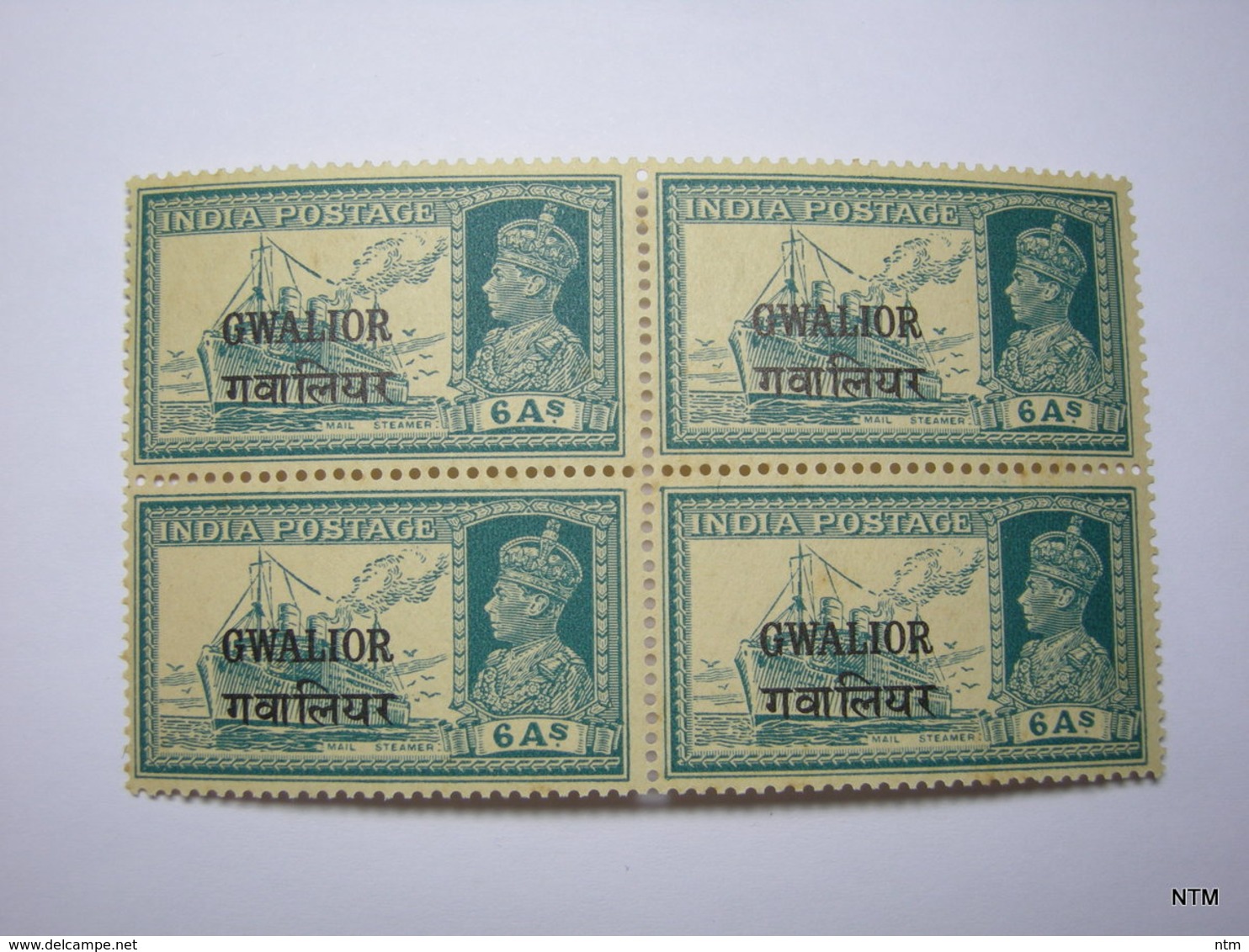 INDIA GWALIOR 1938. King George VI 6a. Stamp. Block Of 4. SG 111. MNH. - Gwalior