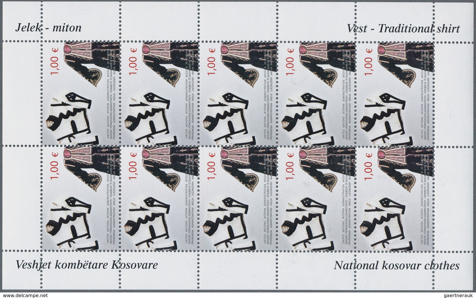 27133 Kosovo: 2004, Complete U/m Collection Of Mini Sheets. Michel Nos. 18/27, Cat.value 755,- ?. - Kosovo