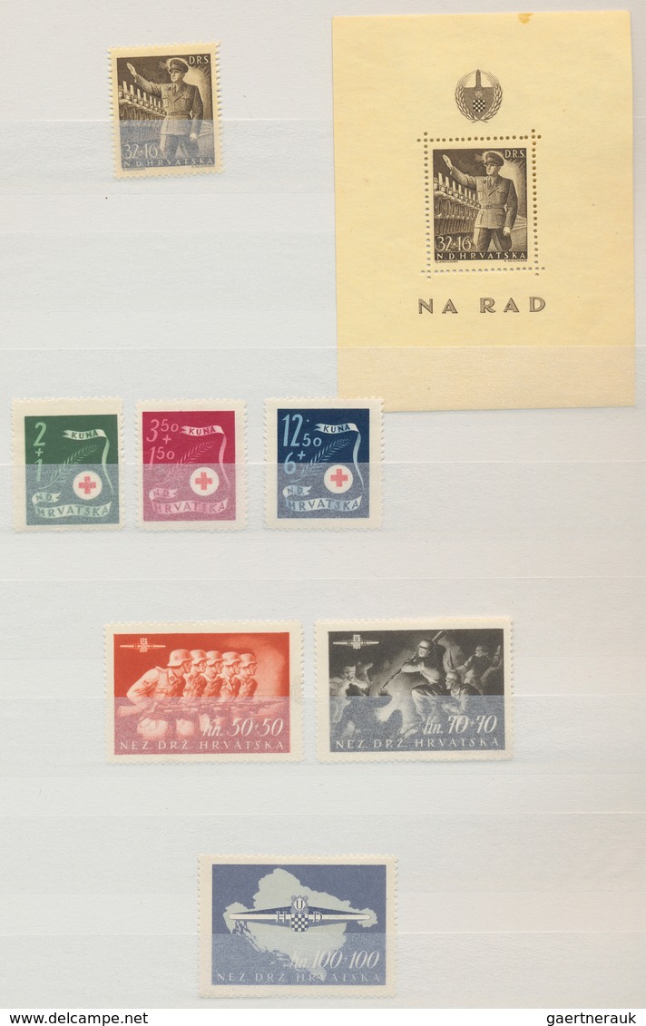 27135 Kroatien: 1941/1945, Complete Mint Collection (main Cat.numbers) In A Stockbook, 3rd Overprint Set C - Croatie