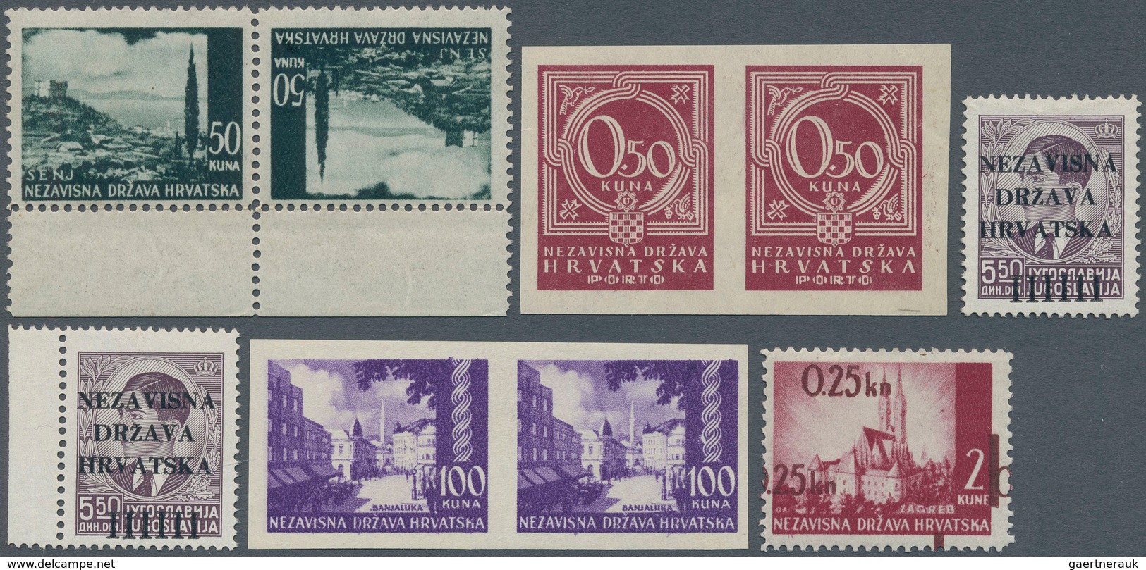 27136 Kroatien: 1941/1945, Meist Postfrische Sammlung In 2 Ringordnern, Ab Der Ersten Ausgabe, Mit Einer G - Kroatië