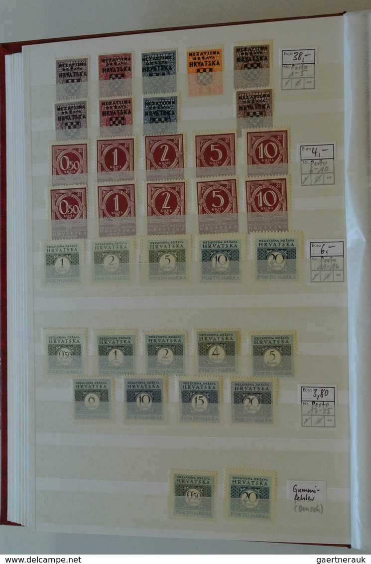 27142 Kroatien: 1941/45: Mainly MNH collection Croatia, a.o. (cat. Michel) no. 1-23, 38 till 1945, in main