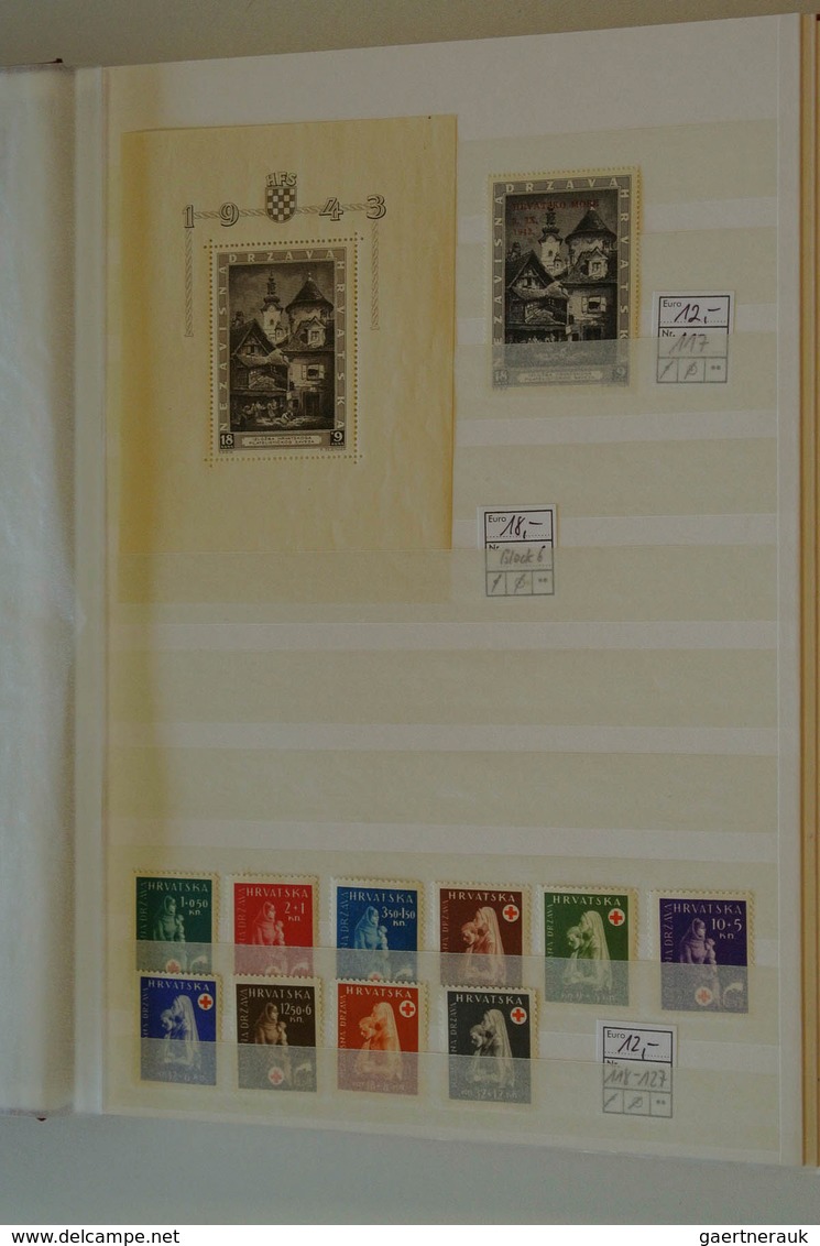 27142 Kroatien: 1941/45: Mainly MNH collection Croatia, a.o. (cat. Michel) no. 1-23, 38 till 1945, in main