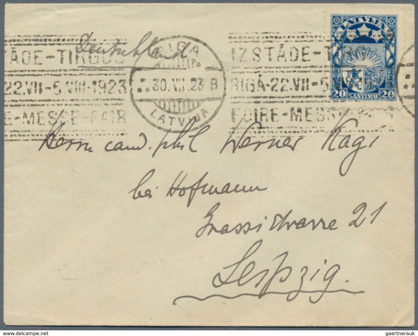 27164 Lettland: 1918/1995 (ca): Lot With Approx 100 Covers, Postcards, Postal Stationary. 80% Before 1940 - Lettonie