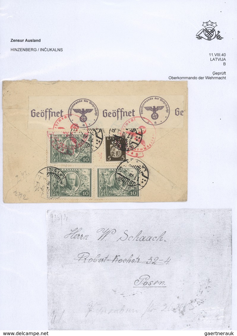 27166 Lettland: 1919/1940, Highly Interesting Collection On Informatively Arranged Leaves. Some Of The Con - Lettonie