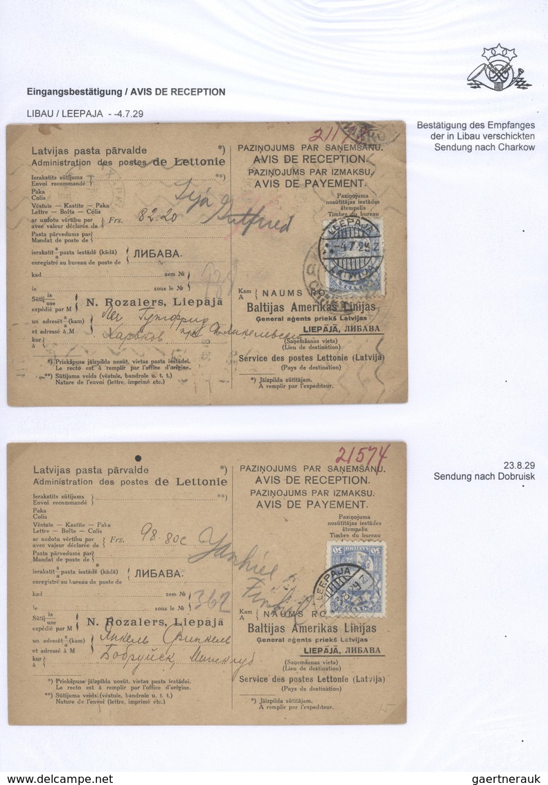27166 Lettland: 1919/1940, Highly Interesting Collection On Informatively Arranged Leaves. Some Of The Con - Lettonie