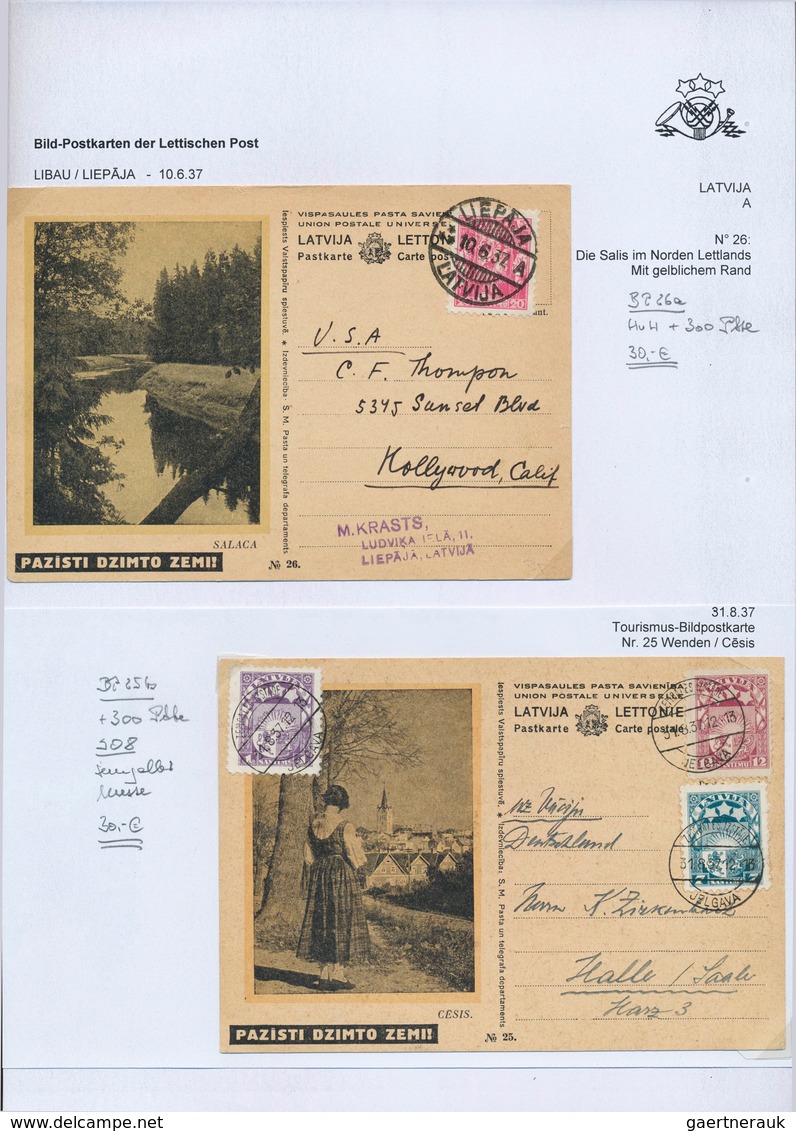 27168 Lettland: 1937/1939, 14 Official Picture Postcards Issued By The Latvian Post Office. All Of Them Fr - Lettonie