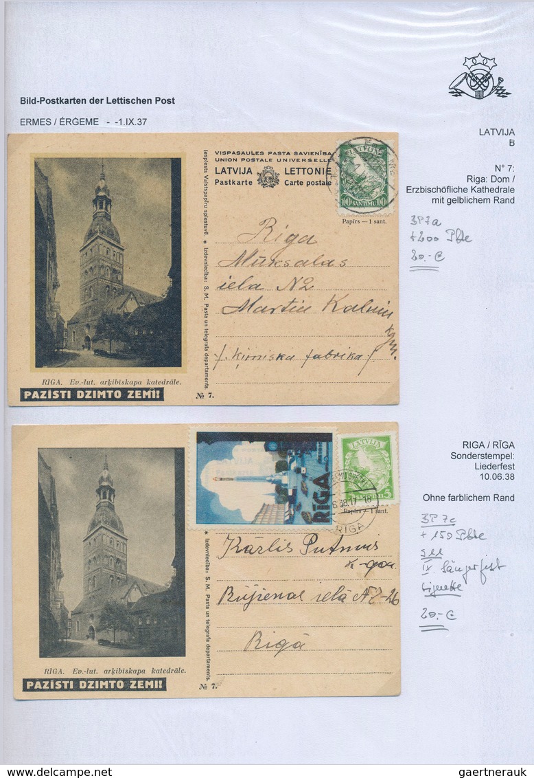27168 Lettland: 1937/1939, 14 Official Picture Postcards Issued By The Latvian Post Office. All Of Them Fr - Lettonie