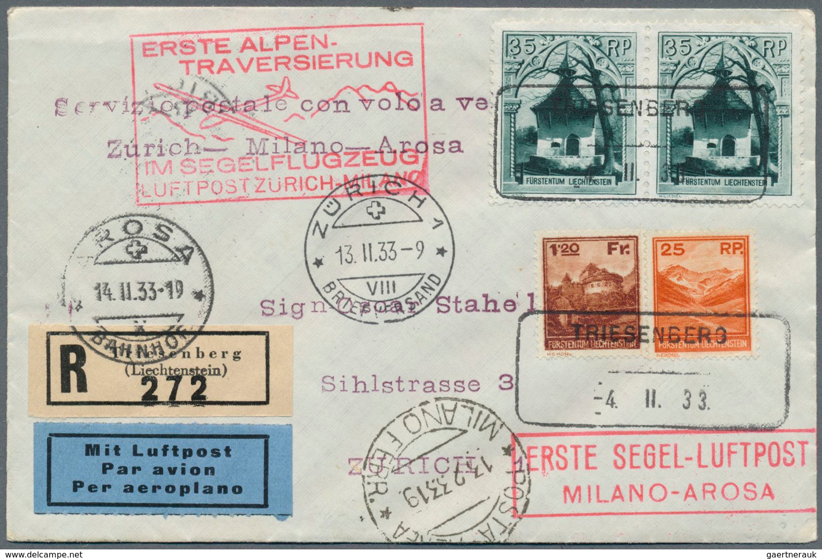 27177 Liechtenstein: 1900/1970 (ca.), Vielseitige Partie Von Ca. 290 Briefen/Karten/Ganzsachen/FDCs/Maximu - Lettres & Documents