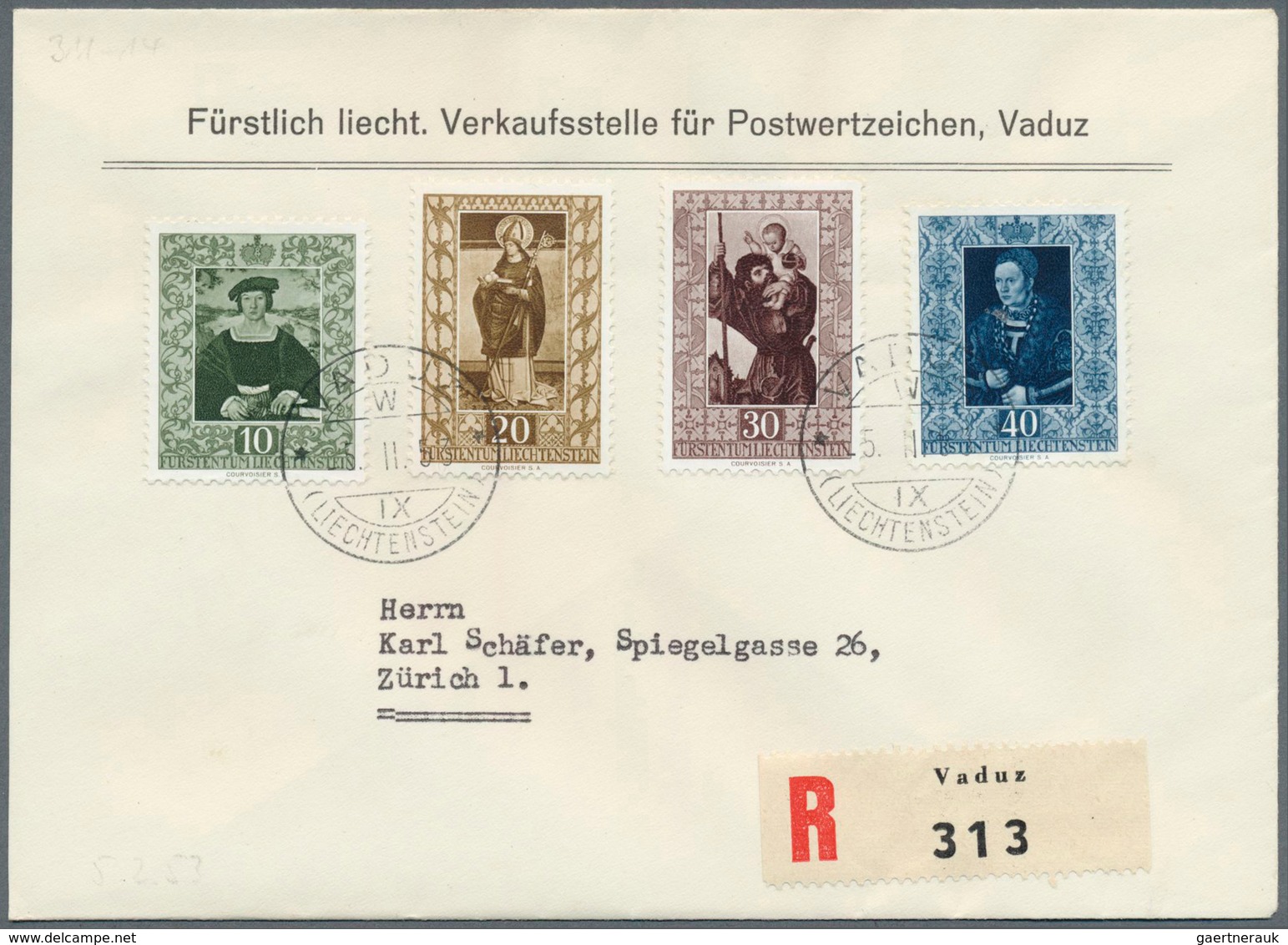 27177 Liechtenstein: 1900/1970 (ca.), Vielseitige Partie Von Ca. 290 Briefen/Karten/Ganzsachen/FDCs/Maximu - Lettres & Documents