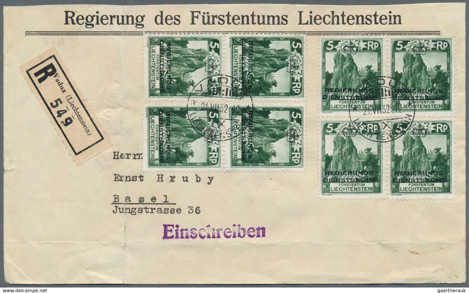 27177 Liechtenstein: 1900/1970 (ca.), vielseitige Partie von ca. 290 Briefen/Karten/Ganzsachen/FDCs/Maximu