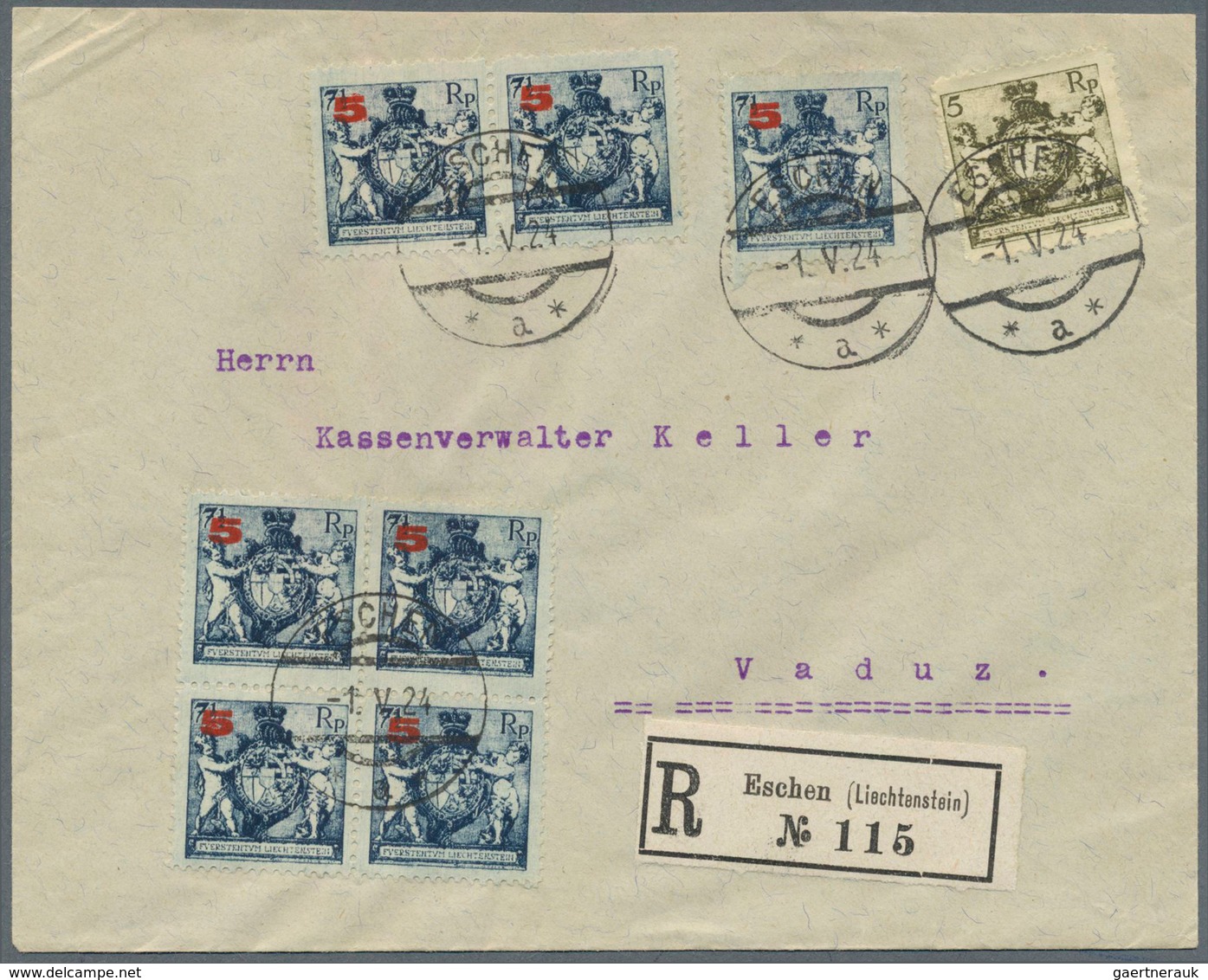 27177 Liechtenstein: 1900/1970 (ca.), vielseitige Partie von ca. 290 Briefen/Karten/Ganzsachen/FDCs/Maximu