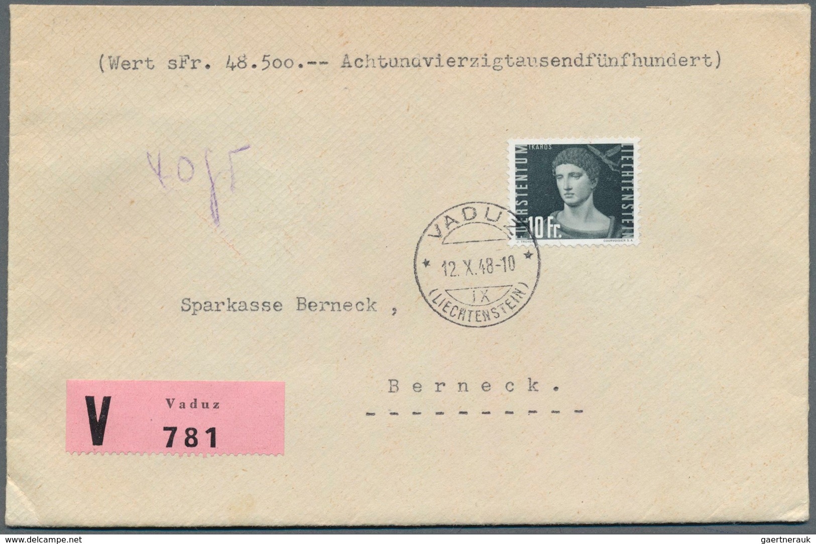 27177 Liechtenstein: 1900/1970 (ca.), vielseitige Partie von ca. 290 Briefen/Karten/Ganzsachen/FDCs/Maximu