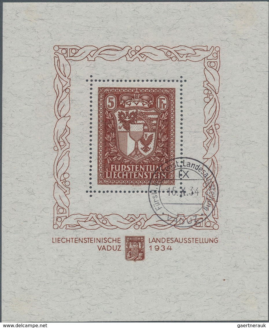 27178 Liechtenstein: 1901/1965, Sauber Gestempelte Sammlung Im Lindner-Falzlos-Vordruckalbum, Ab Einigen V - Lettres & Documents