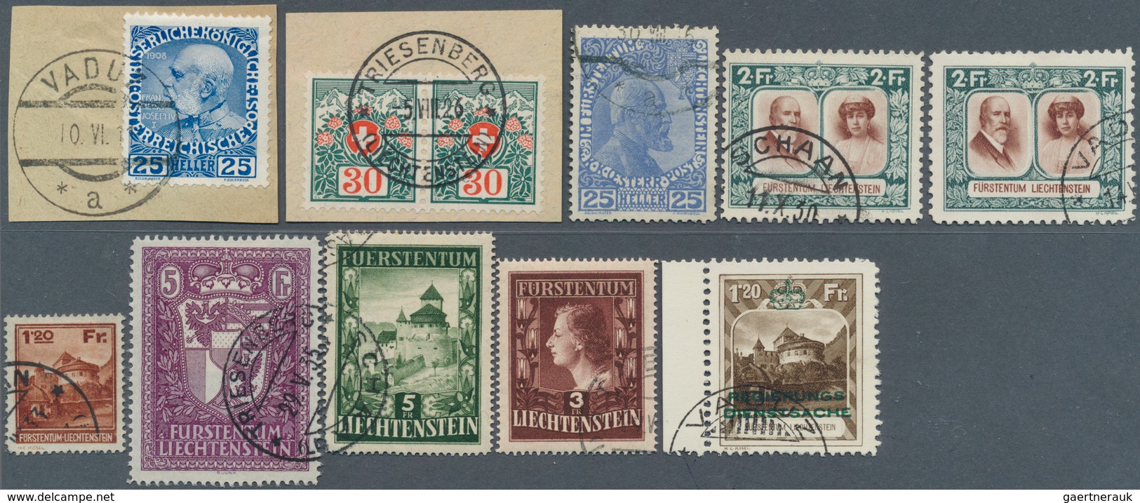 27178 Liechtenstein: 1901/1965, Sauber Gestempelte Sammlung Im Lindner-Falzlos-Vordruckalbum, Ab Einigen V - Lettres & Documents