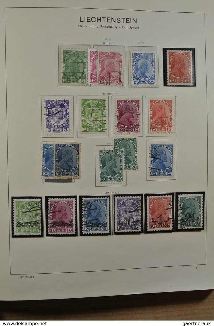 27180 Liechtenstein: 1912-1999. Mint/used/mint Never Hinged Collection, Reasonably Complete Incl. Many Goo - Lettres & Documents