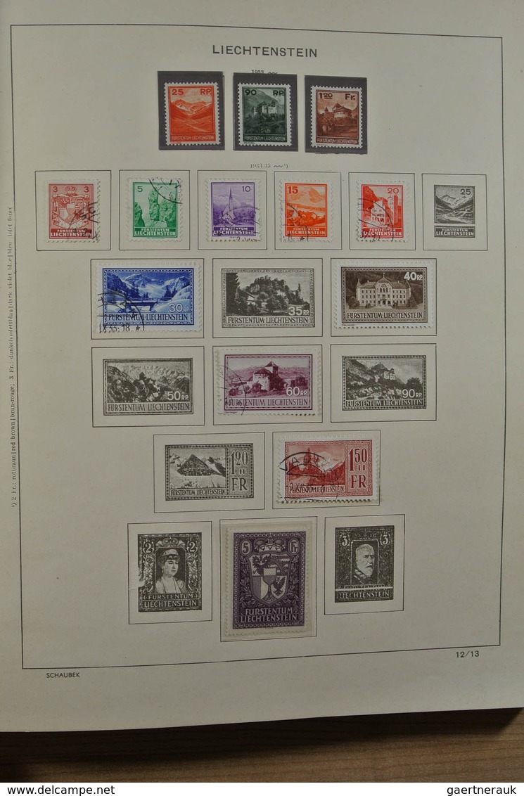 27180 Liechtenstein: 1912-1999. Mint/used/mint Never Hinged Collection, Reasonably Complete Incl. Many Goo - Lettres & Documents