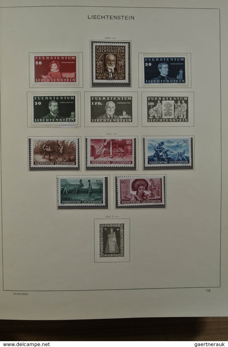 27180 Liechtenstein: 1912-1999. Mint/used/mint never hinged collection, reasonably complete incl. many goo