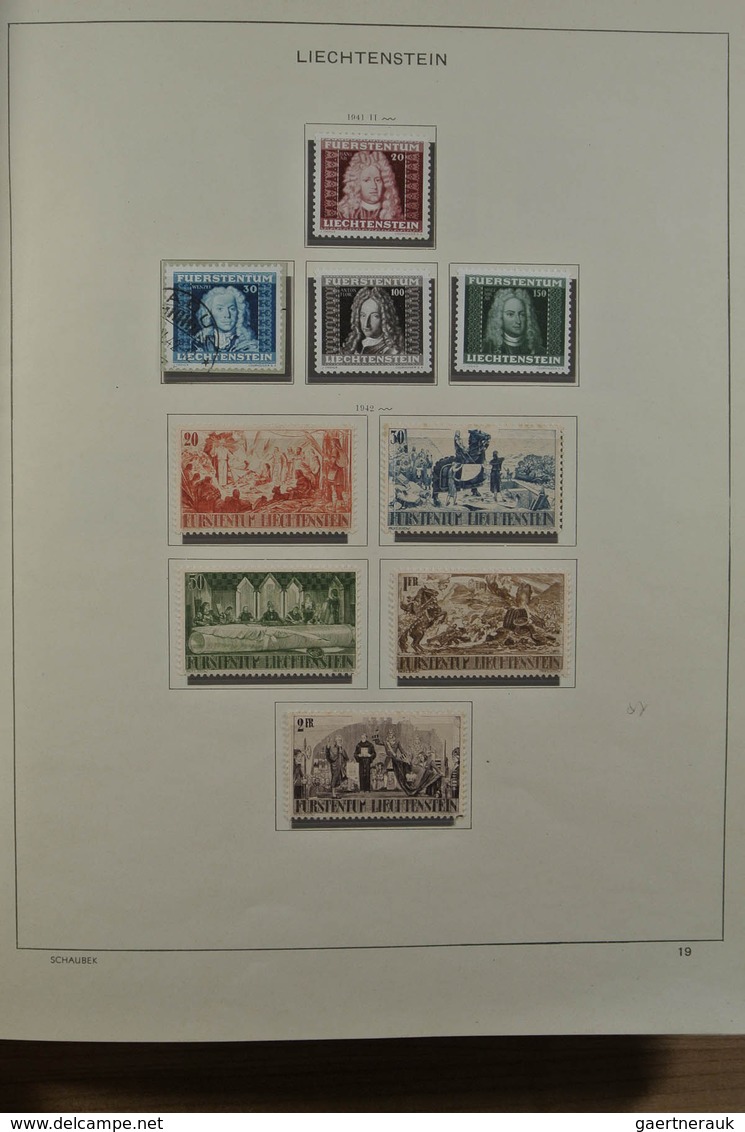 27180 Liechtenstein: 1912-1999. Mint/used/mint never hinged collection, reasonably complete incl. many goo