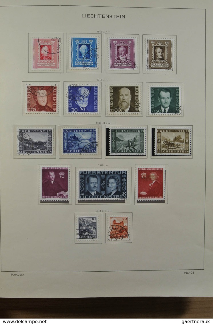 27180 Liechtenstein: 1912-1999. Mint/used/mint never hinged collection, reasonably complete incl. many goo