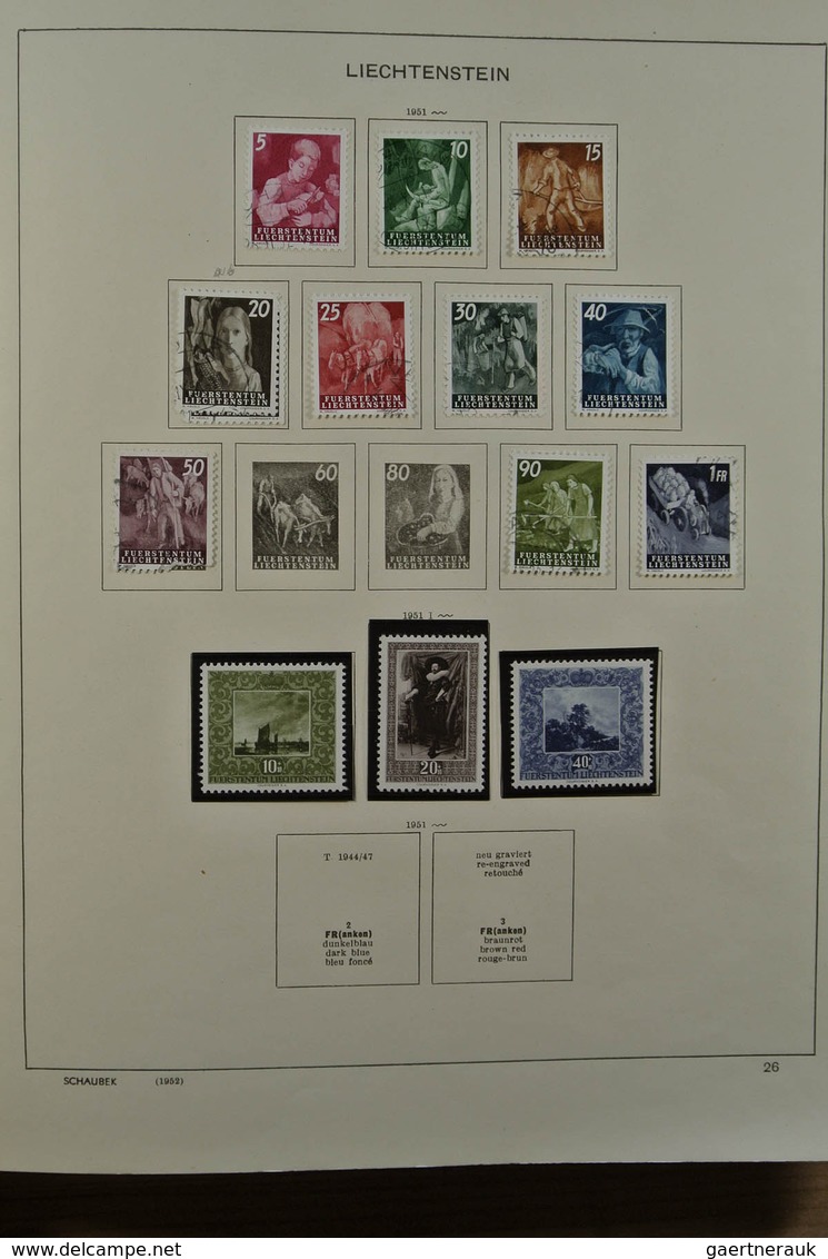 27180 Liechtenstein: 1912-1999. Mint/used/mint never hinged collection, reasonably complete incl. many goo