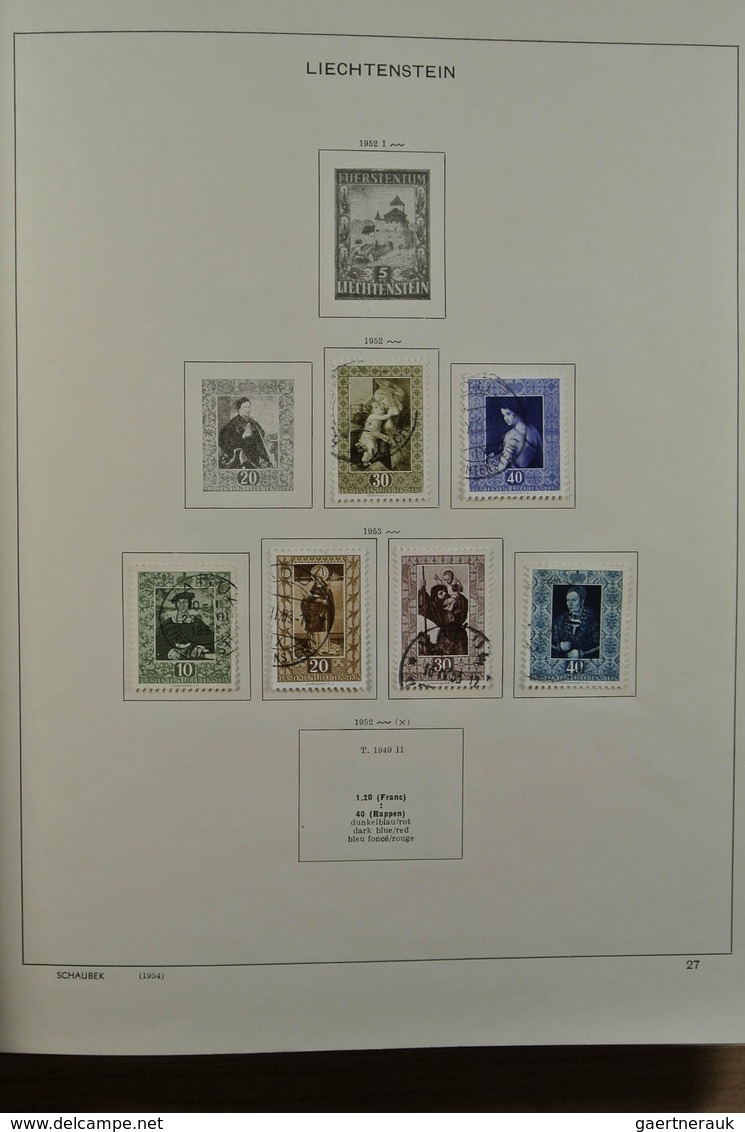 27180 Liechtenstein: 1912-1999. Mint/used/mint never hinged collection, reasonably complete incl. many goo