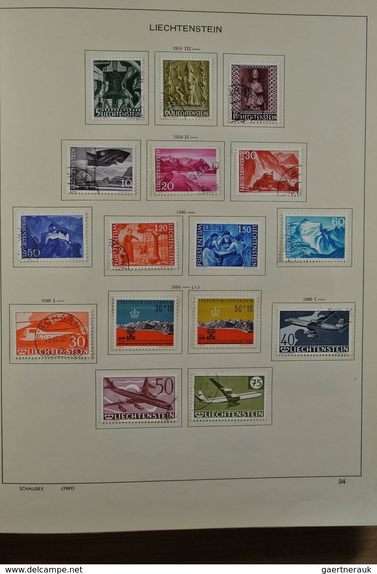 27180 Liechtenstein: 1912-1999. Mint/used/mint never hinged collection, reasonably complete incl. many goo