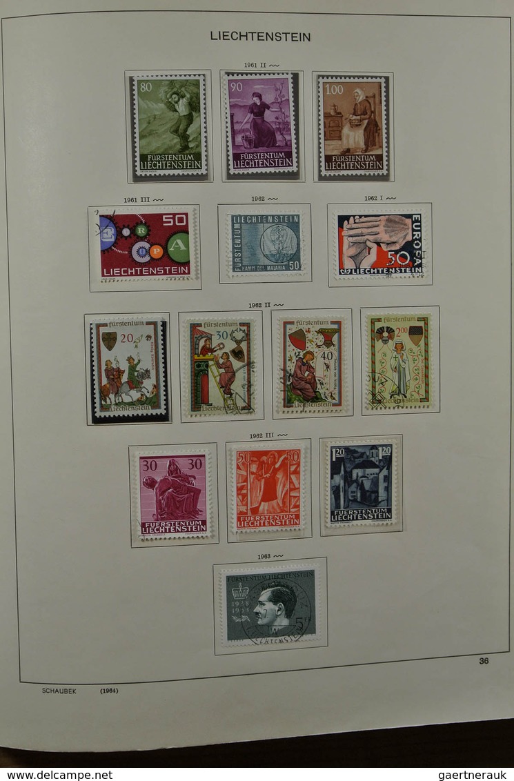 27180 Liechtenstein: 1912-1999. Mint/used/mint never hinged collection, reasonably complete incl. many goo