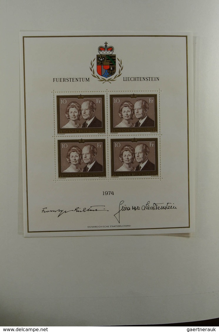 27180 Liechtenstein: 1912-1999. Mint/used/mint never hinged collection, reasonably complete incl. many goo