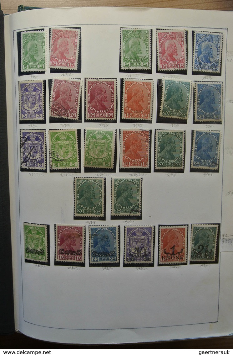 27181 Liechtenstein: 1912-1992. Well Filled, Double (MNH/mint Hinged And Used) Collection Liechtenstein 19 - Briefe U. Dokumente