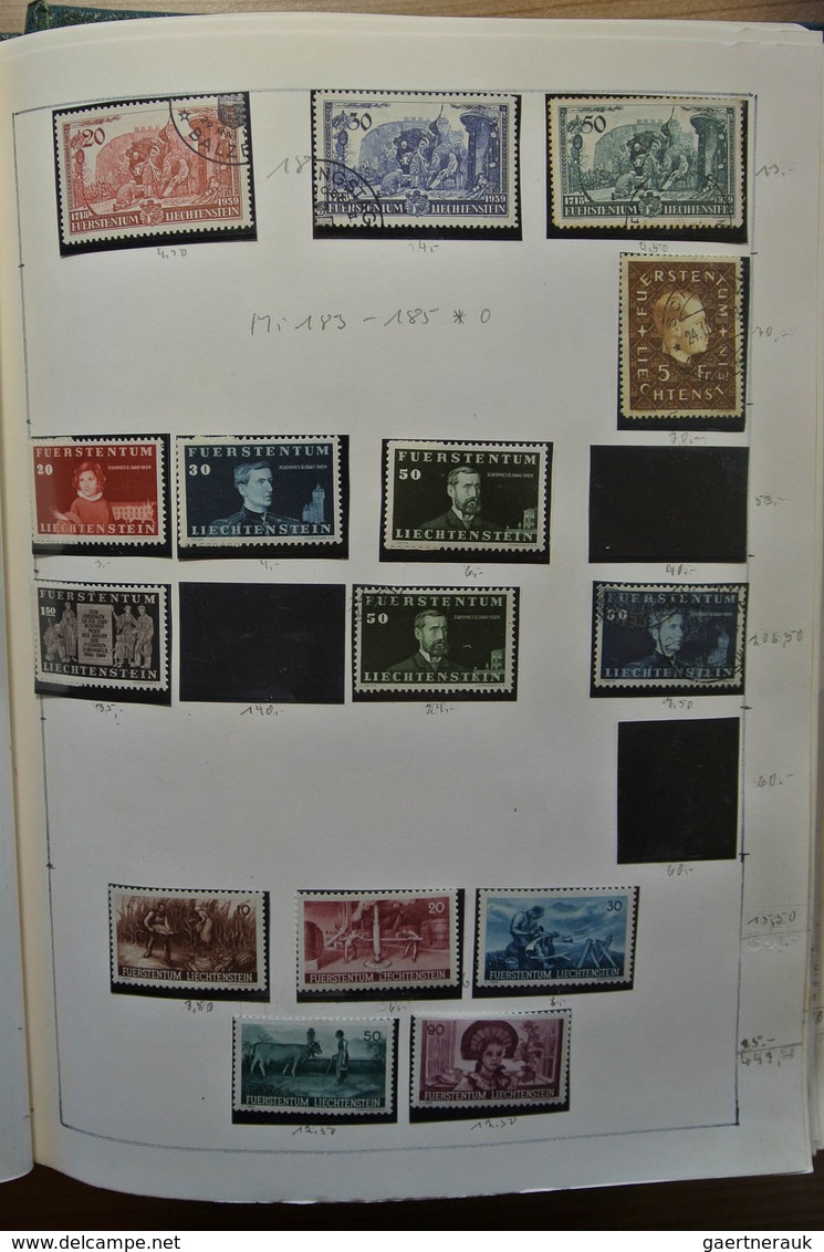 27181 Liechtenstein: 1912-1992. Well Filled, Double (MNH/mint Hinged And Used) Collection Liechtenstein 19 - Lettres & Documents