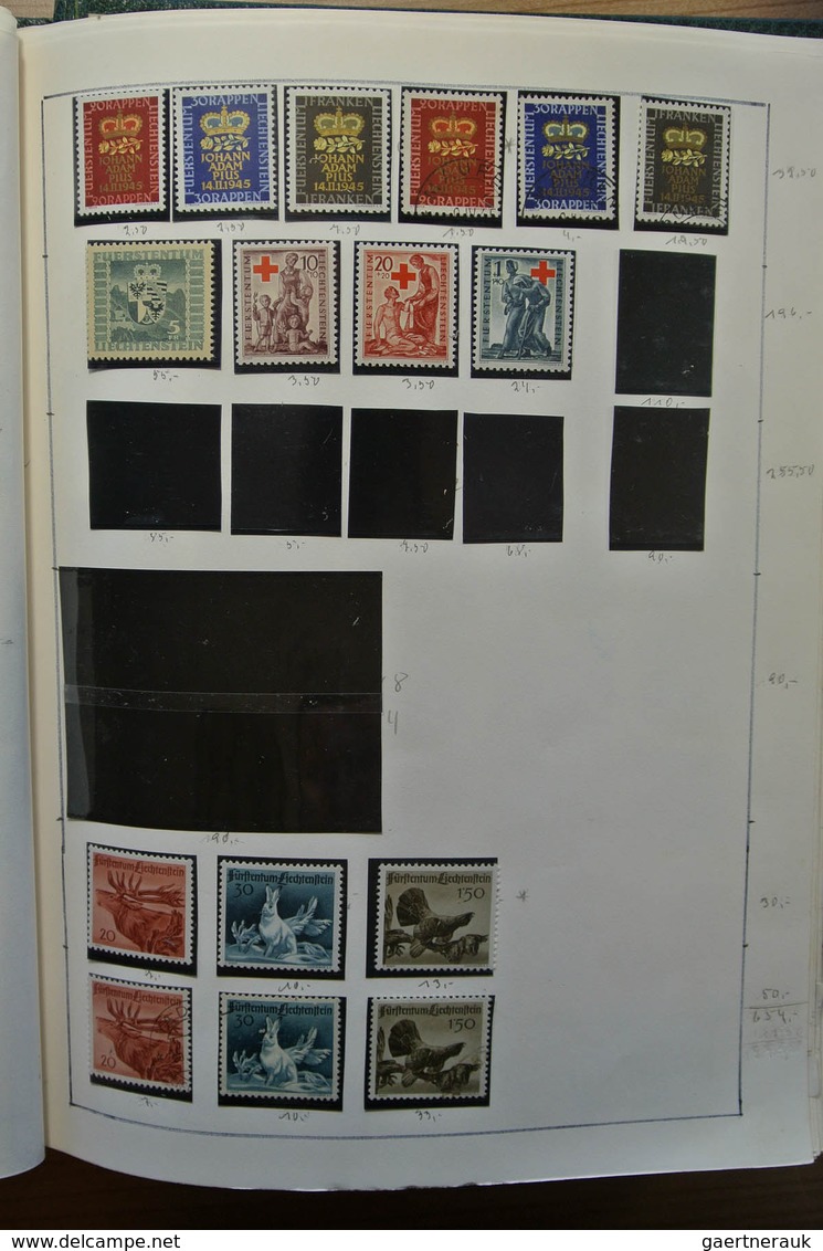 27181 Liechtenstein: 1912-1992. Well filled, double (MNH/mint hinged and used) collection Liechtenstein 19