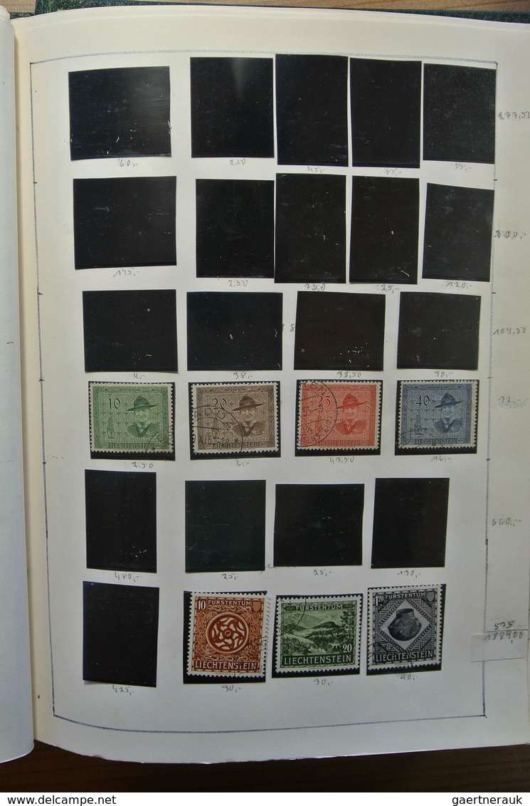 27181 Liechtenstein: 1912-1992. Well filled, double (MNH/mint hinged and used) collection Liechtenstein 19