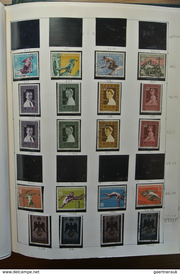 27181 Liechtenstein: 1912-1992. Well filled, double (MNH/mint hinged and used) collection Liechtenstein 19