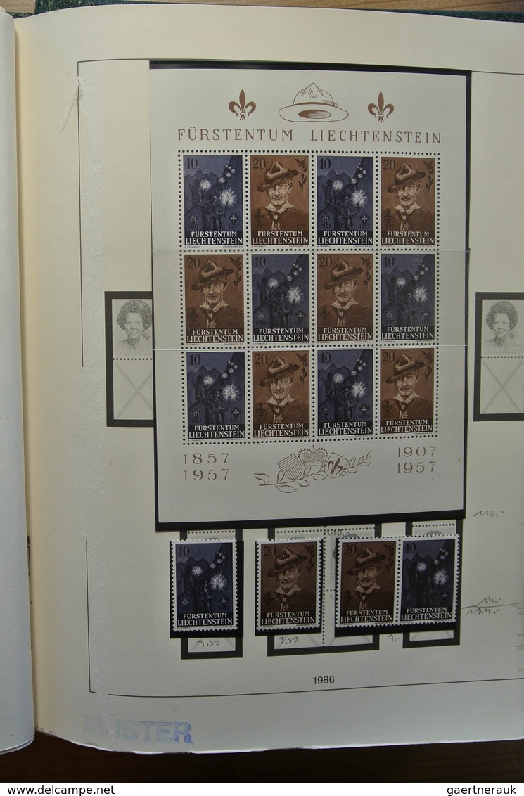 27181 Liechtenstein: 1912-1992. Well filled, double (MNH/mint hinged and used) collection Liechtenstein 19