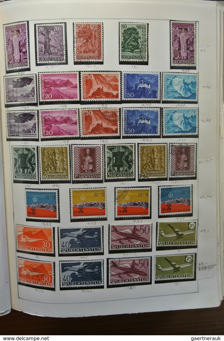 27181 Liechtenstein: 1912-1992. Well filled, double (MNH/mint hinged and used) collection Liechtenstein 19