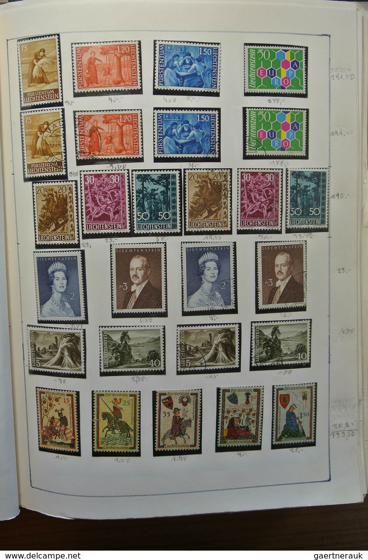 27181 Liechtenstein: 1912-1992. Well filled, double (MNH/mint hinged and used) collection Liechtenstein 19