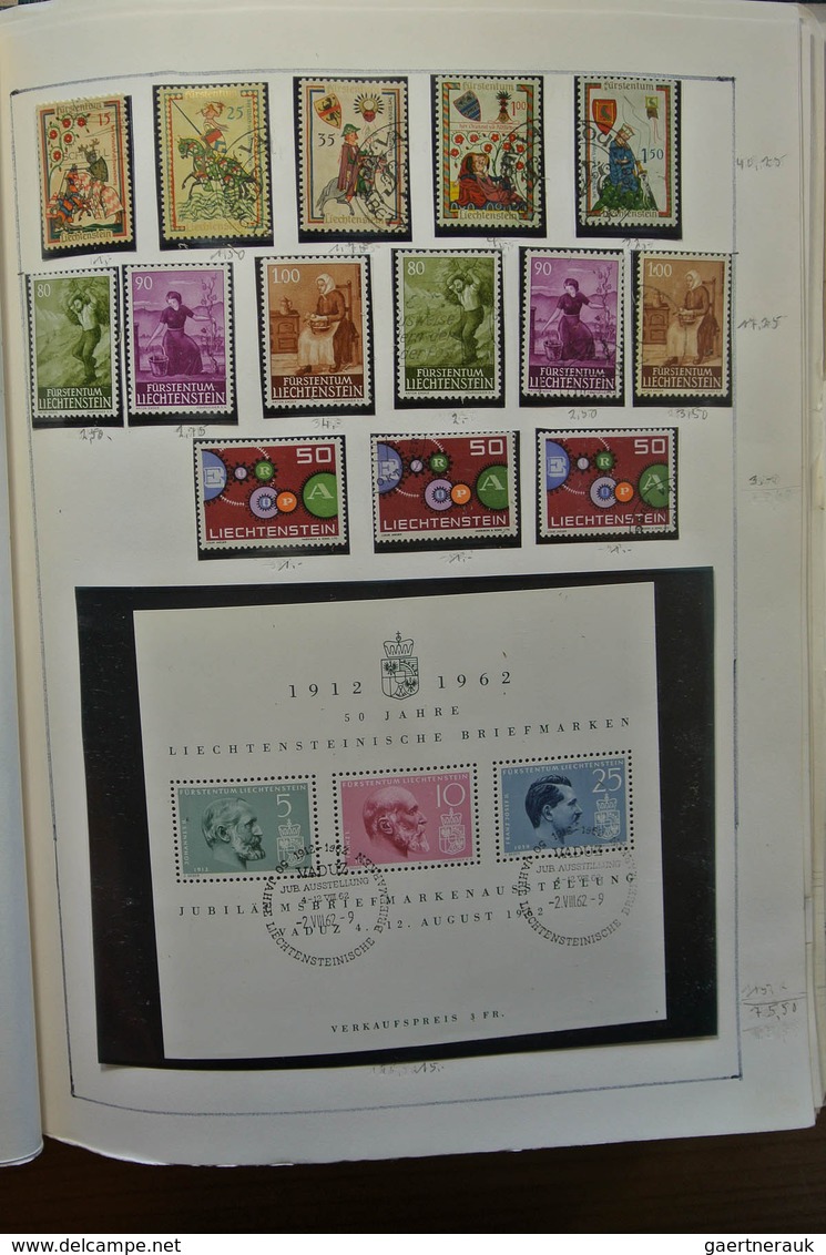 27181 Liechtenstein: 1912-1992. Well filled, double (MNH/mint hinged and used) collection Liechtenstein 19