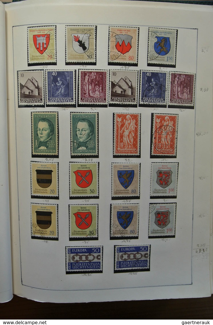 27181 Liechtenstein: 1912-1992. Well filled, double (MNH/mint hinged and used) collection Liechtenstein 19