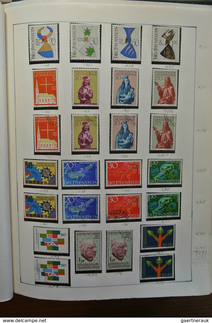 27181 Liechtenstein: 1912-1992. Well filled, double (MNH/mint hinged and used) collection Liechtenstein 19